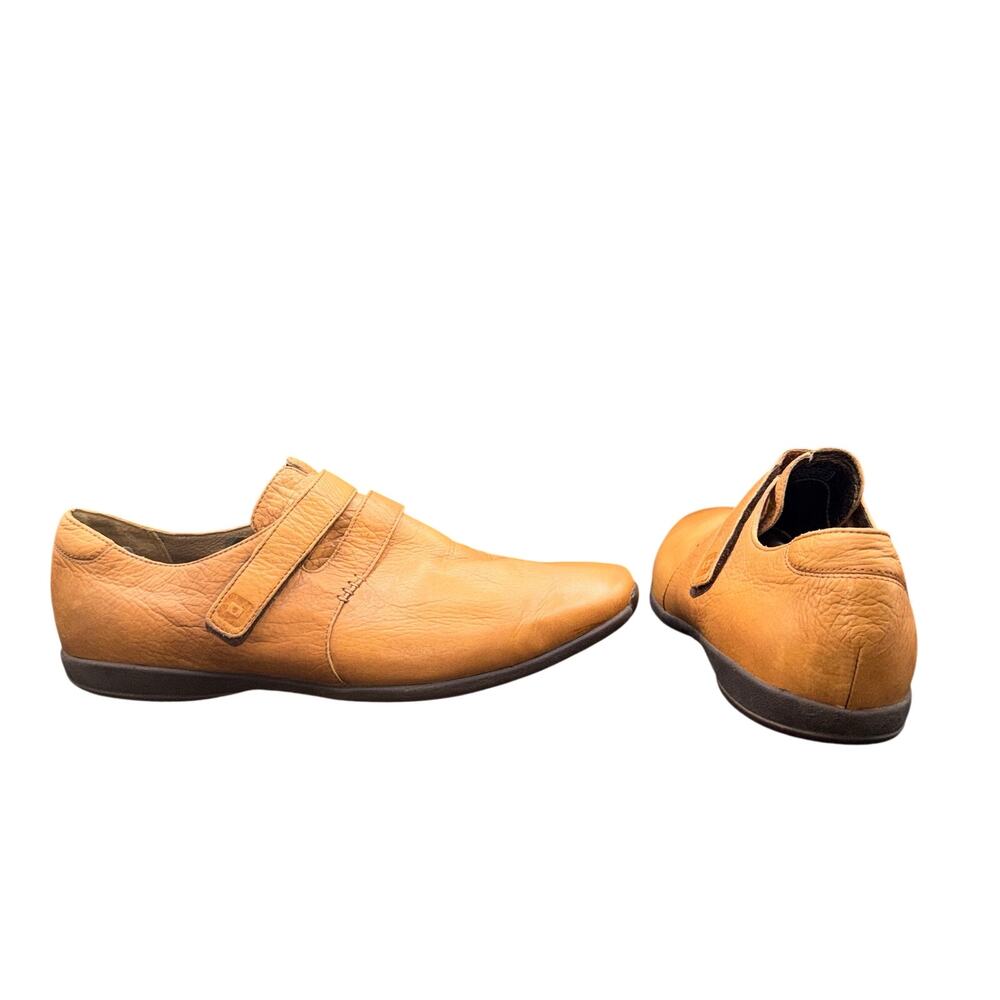 TSUBO Tan Leather Comfort Dress Shoes Men’s US 11 EU 44.5 Hook & Loop
